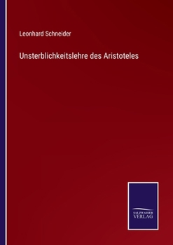 Paperback Unsterblichkeitslehre des Aristoteles [German] Book