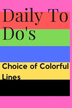 Paperback Daily To Do's Choice of Colorful Lines Book