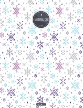 ZMUDACE Notizbuch Punktraster: in DIN A4 Softcover ZP136 Schneeflocke T�rkis Lila Pink 156 leere gepunktete Seiten mit pers�nlichem Register + Seitenzahlen Zeichenbuch, Skizzenbuch, Dot Grid Notebook,