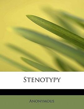 Paperback Stenotypy Book