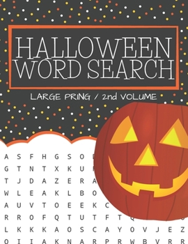 Paperback Halloween Word Search: Puzzle Book Large Print - 80 Halloween Puzzles Book