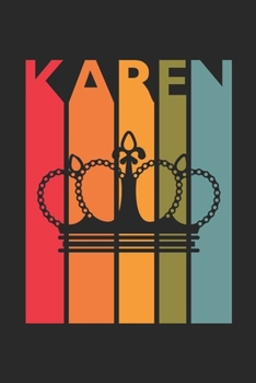 Karen: Vintage Custom Personalized Lined Name Notebook, Diary, Journal - Retro Birthday, Christmas Gifts for Daughter, Niece, Sister, Mom, Mother: ... Diary, 110 page, Lined, 6x9 (15.2 x 22.9 cm)