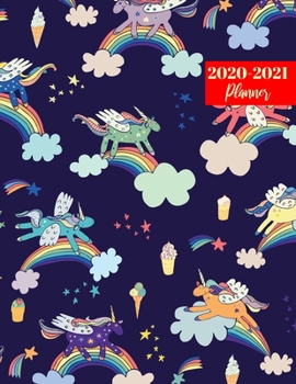 2020-2021 Planner: Cute Two Year  Personal Journal Week Planners & Goal Planner Organizer -  Weekly & Monthly Dated Agenda Book and To Do List