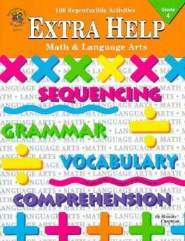 Paperback Extra Help Math & Language Arts: Grade 4 Book