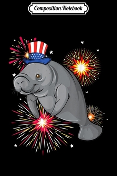 Composition Notebook: 4th of July Mana Marine Biologist Patriotic Fireworks  Journal/Notebook Blank Lined Ruled 6x9 100 Pages