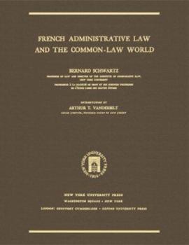 Hardcover French Administrative Law and the Common-Law World Book