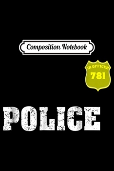 Paperback Composition Notebook: Police Thin Blue Line Flag - Thank You Journal/Notebook Blank Lined Ruled 6x9 100 Pages Book