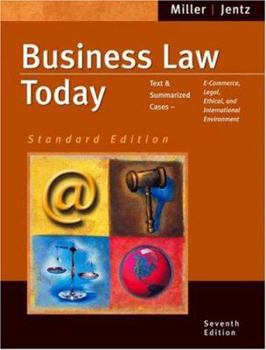 Hardcover Business Law Today: Text and Summarized Cases--E-Commerce, Legal, Ethical and International Environment with Online Research Guide Book