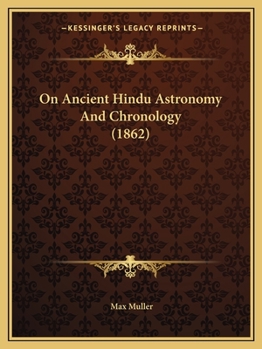 On Ancient Hindu Astronomy And Chronology