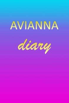 Avianna: Journal Diary | Personalized First Name Personal Writing | Letter A Blue Purple Pink Gold Effect Cover | Daily Diaries for Journalists & ... Taking | Write about your Life & Interests