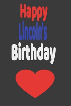 Paperback Happy lincoln's birthday: Lined Notebook lincoln's birthday- Lined 110 Pages: lincoln's birthday Notebook/Journal Book