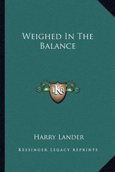 Paperback Weighed In The Balance Book