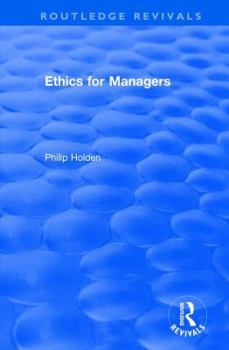 Hardcover Ethics for Managers Book