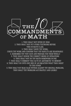 Notizbuch: Kalender 2020 Mathe Lehrer Sarkasmus Schule 10 Gebote Geschenke 120 Seiten, 6X9 (Ca. A5), Jahres-, Monats-, Wochen- & Tages-Planer