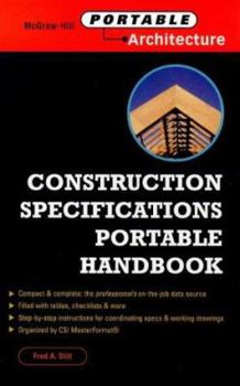 Paperback Construction Specifications Portable Handbook Book