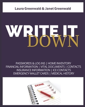 Paperback Write It Down Book