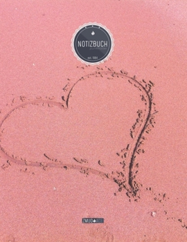 ZMUDACE Notizbuch Punktraster: in DIN A4 Softcover ZP066 Herz Strand 156 leere gepunktete Seiten mit pers�nlichem Register + Seitenzahlen Zeichenbuch, Skizzenbuch, Dot Grid Notebook, Malbuch, Notizhef