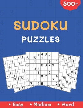 Paperback 500+ Sudoku Puzzles: Easy to Hard Sudoku Puzzle Book For Adults Large Print Book