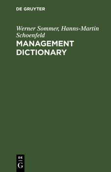 Hardcover Management Dictionary: English-German Book