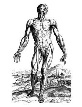 Anatomy Notebook: Skinless Man Muscles 01 - Andreas Vesalius Anatomy Art College Ruled Notebook | 110 Pages (Andreas Vesalius White Cover)