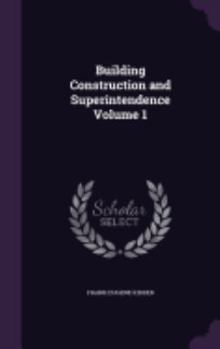 Hardcover Building Construction and Superintendence Volume 1 Book