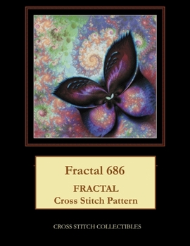Paperback Fractal 686: Fractal Cross Stitch Pattern [Large Print] Book