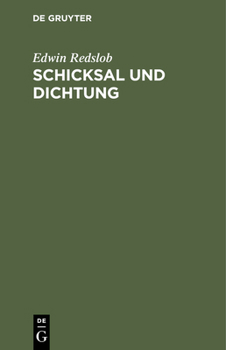 Hardcover Schicksal und Dichtung [German] Book