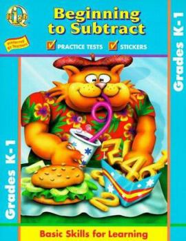 Paperback Beginning to Subtract: Grade K-1 [With Stickers] Book