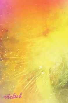 Notebook: Wide Ruled Composition Notebook : Sunburst Distressed Cover Design : Bright Yellow With Pink Accents