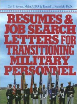 Paperback Resumes and Job Search Letters for Transitioning Military Personnel Book