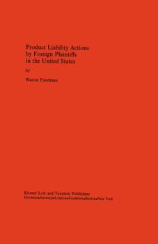 Hardcover Product Liability Actions By Foreign Plaintiffs In The US Book