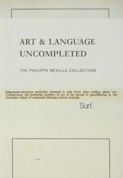 Paperback Art & Language Uncompleted: The Philippe Méaille Collection Book