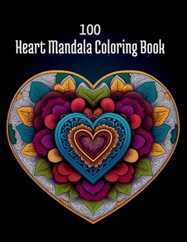 Paperback Heart mandala stress relief coloring book