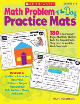 Paperback Math Problem of the Day Practice Mats, Grades K-1 Book