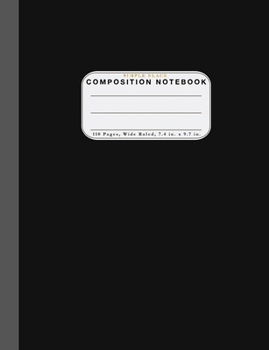 Paperback Wide Ruled Composition Notebook Simple Black: Wide Rule Notebook and 110 Wide Ruled Pages Book
