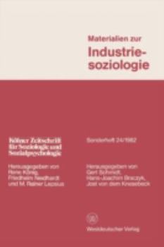Paperback Materialien Zur Industriesoziologie [German] Book