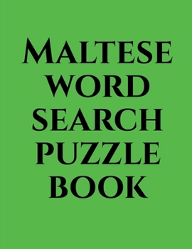 Maltese word search puzzle book