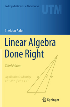 Paperback Linear Algebra Done Right Book
