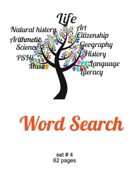 Paperback Word Search set # 4 62 pages: This word activity book is great for kids and adults alike. Keep your mind active and have challenges with each other Book