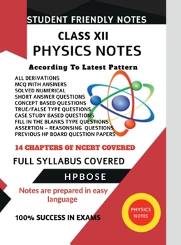 Hardcover XII Physics Notes: Student Friendly Notes Book