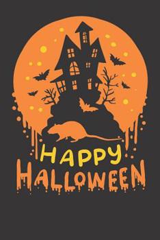 Paperback Notebook: Rat Happy Halloween Gift Dot Grid Dotted 6x9 120 Pages Book