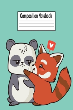 Composition Notebook: Panda Bear Wide Ruled School Kids Notebook Paperback 6x9 120 Page