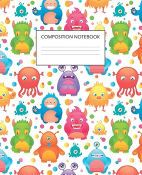 Paperback Composition Notebook: Wide Ruled Lined Paper / Aliens Cover Book