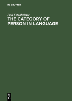 Hardcover The Category of Person in Language Book