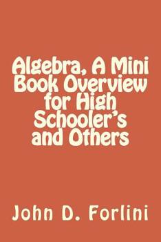 Paperback Algebra, A Mini Book Overview for High Schooler's and Others Book