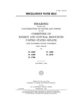 Paperback Miscellaneous water bills Book