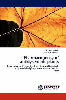 Paperback Pharmacognosy of Antidysenteric Plants Book