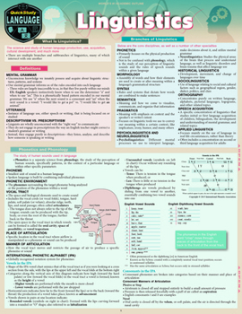 Misc. Linguistics: A Quickstudy Laminated Reference Guide Book