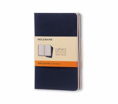 Diary Moleskine Cahier Journal (Set of 3), Pocket, Ruled, Indigo Blue, Soft Cover (3.5 X 5.5) Book
