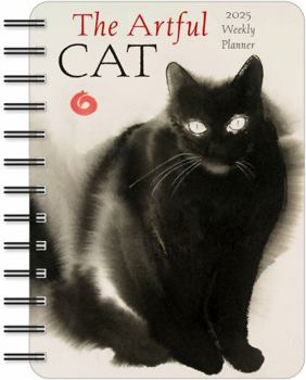 Calendar The Artful Cat 2025 Weekly Planner Calendar: Brush and Ink Watercolor Paintings by Endre Penovàc Book